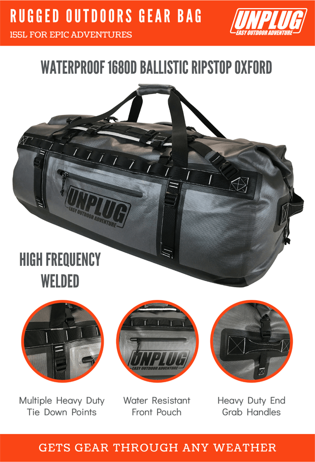 155L Ultimate Waterproof Adventure Duffel Bag